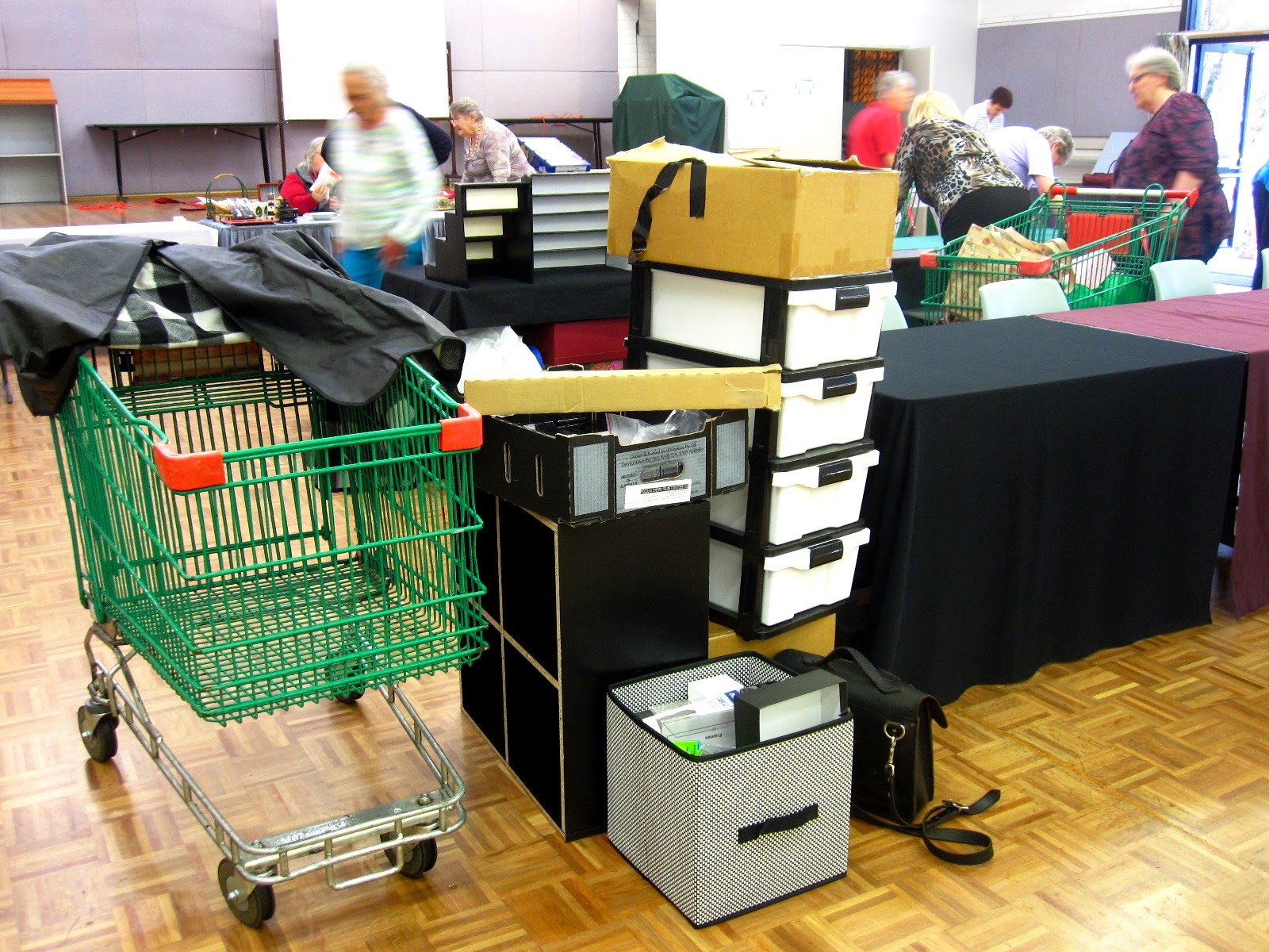 Items waiting to go onto my stall at the ACTME 2014 miniature show