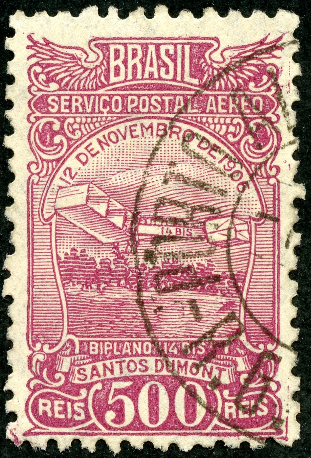 1920-22 Brazil Brasil 100 Reis Used Hinged Stamp