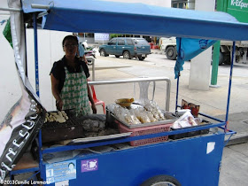 BBQ-ed banana vendor and cart