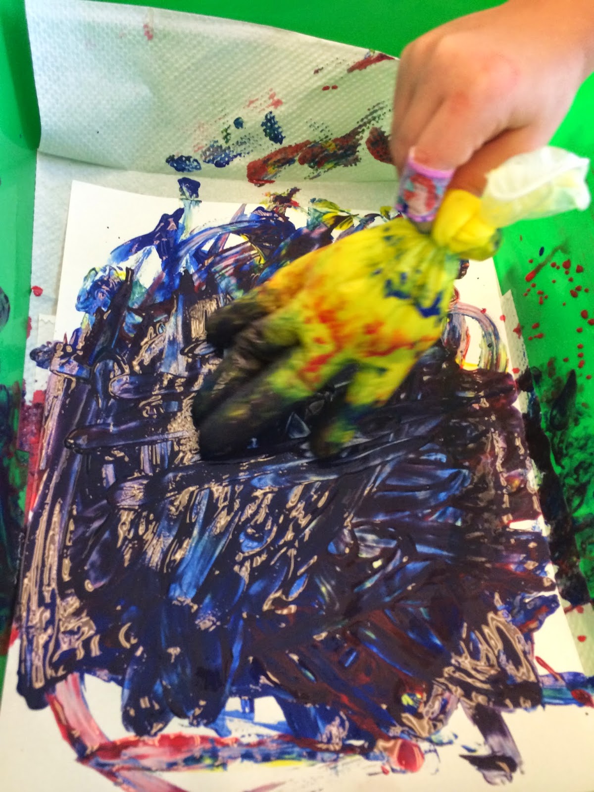 Time for Play Plastic Glove Painting