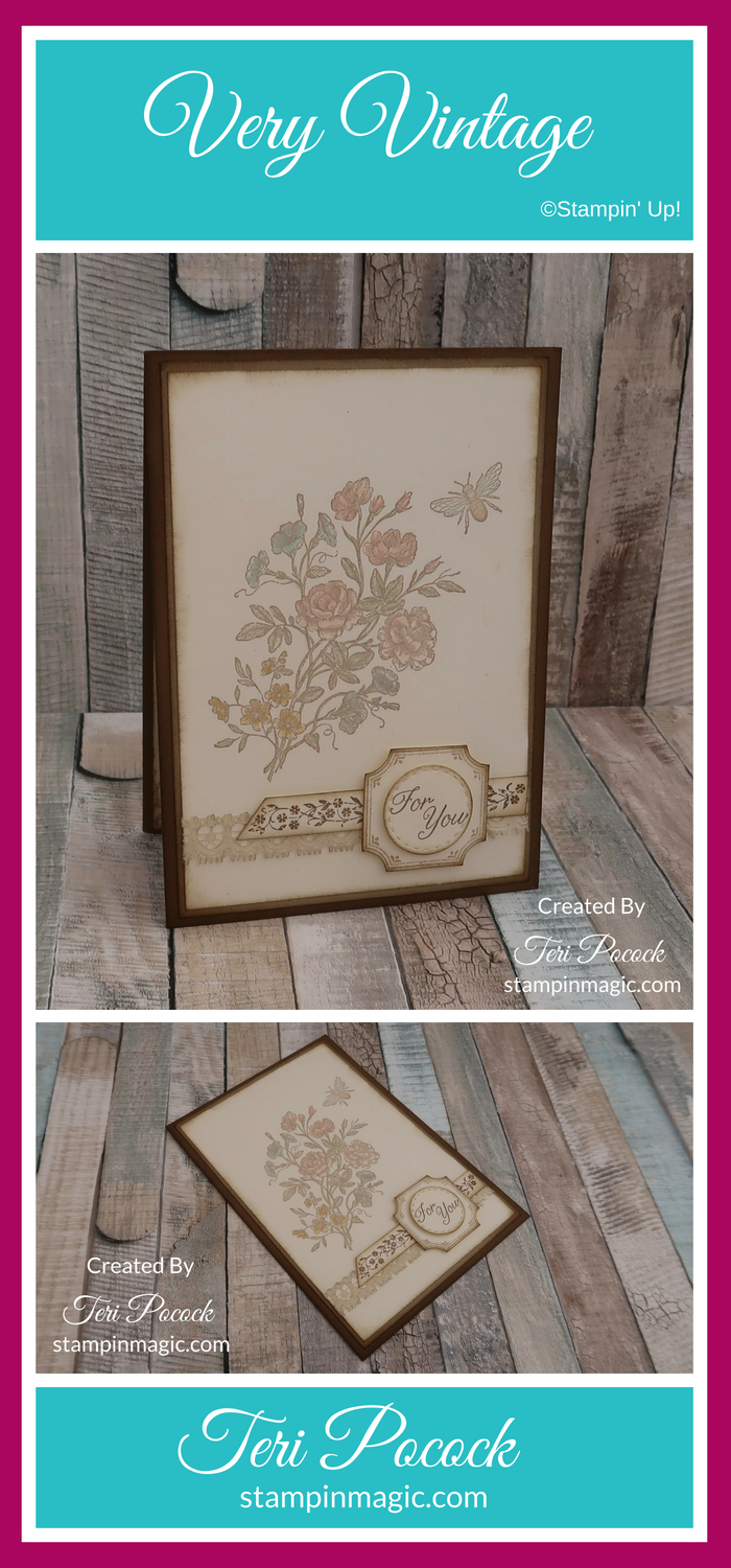 Stampin' Up! UK Demonstrator Teri Pocock Very Vintage 2 for 1