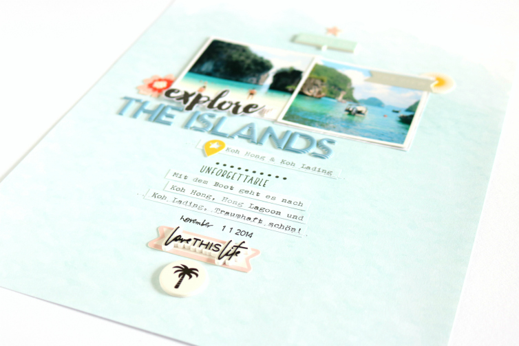 Explore The Islands | Scrapbooking Layout | Evelyn Wolff