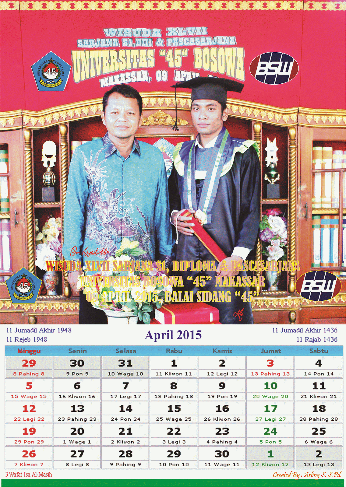 KUMPULAN PROPOSAL BAHASA INGGRIS DAN TUTORIAL KOMPUTER: KALENDER BULAN