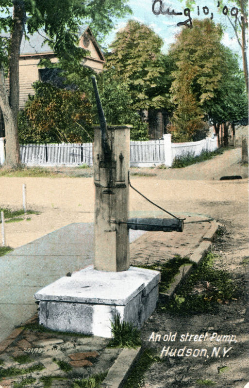 Old Pictures of Columbia County NY An Old Street Pump, Hudson NY