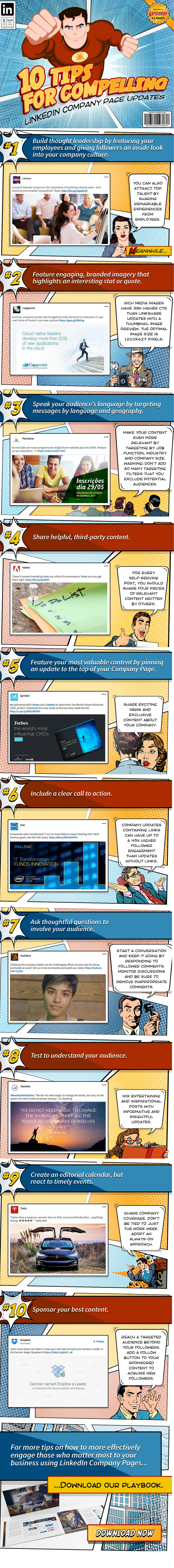 10 Tips for Compelling LinkedIn Company Page Posts - #infographic