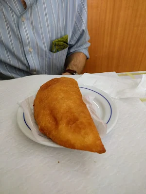 ham and cheese empanada served in Funchal, Madeira