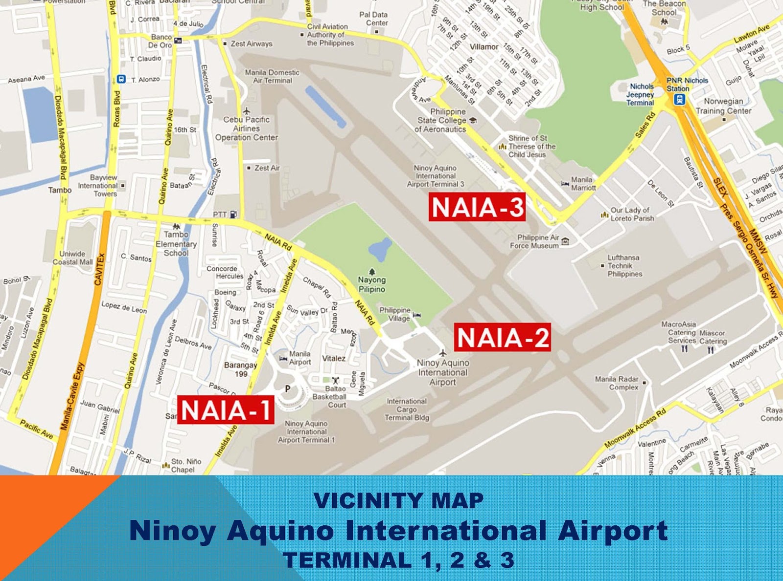 NAIA Terminal Map