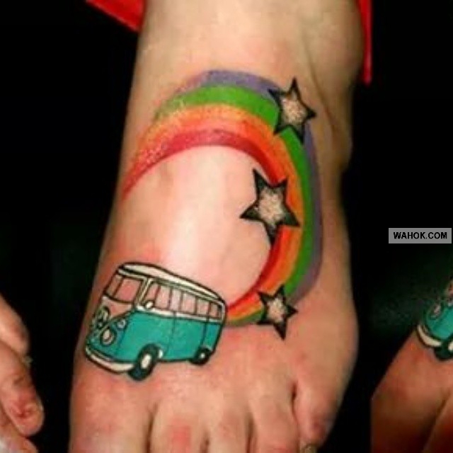 Gambar Tato Tema Pelangi Jenis Water Color, Geometris, Old Shool Terbaik tato 3D keren di punggung, gambar tato di dada, tato keren di kaki, macam macam tato terbaik di dunia, gambar tato tribal