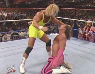 WWF / WWE: Wrestlemania 6 - Mr. Perfect beats up Brutus 'The Barber' Beefcake