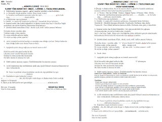 Ders 2013: 9.sinif edebiyat 1.dönem 1.yazili sorulari cevaplari