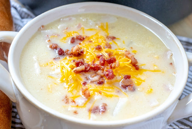Easy Bacon and Corn Chowder recipe from Served Up With Love