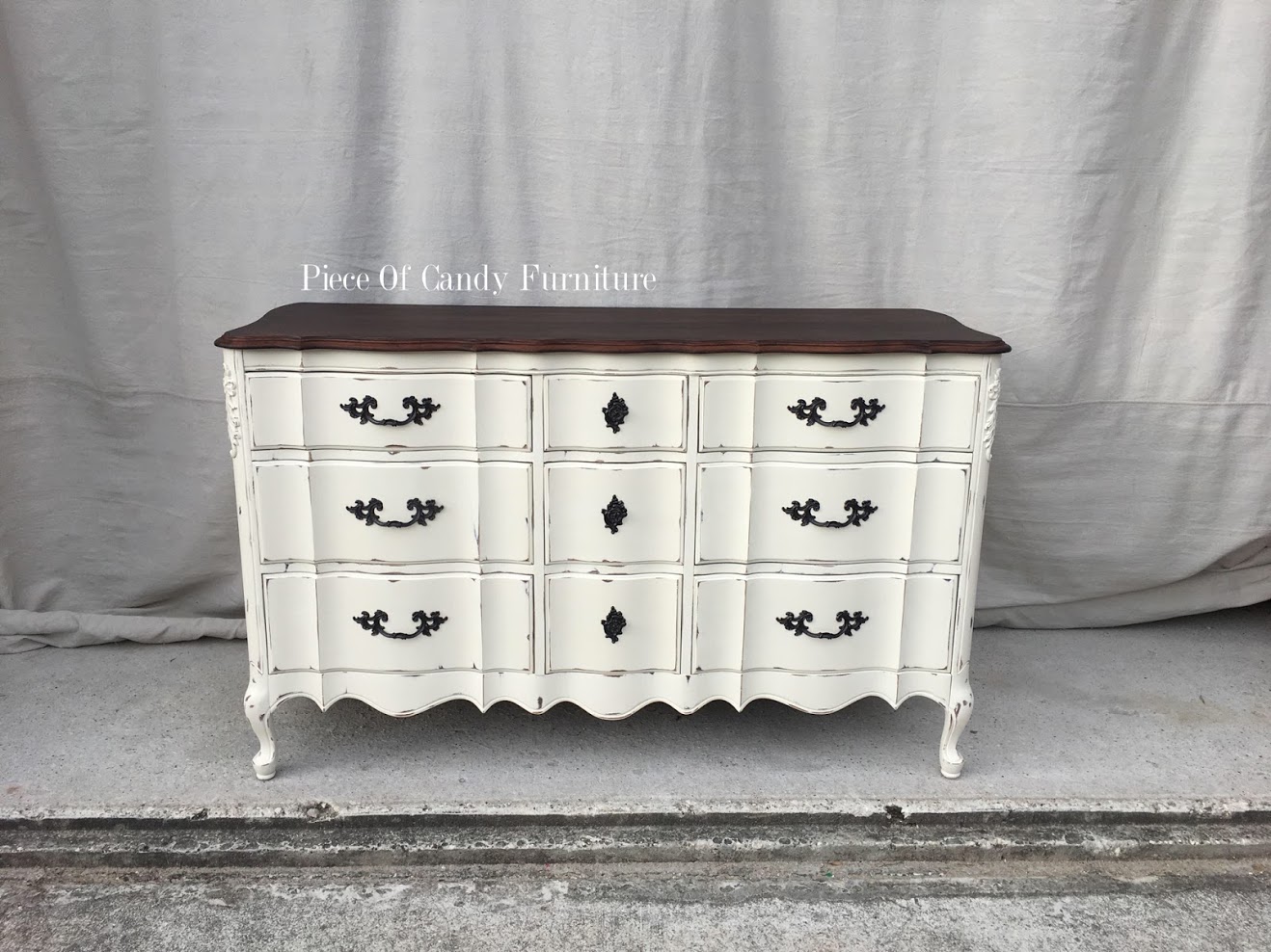 Piece Of Candy Furniture French Cream Distressed Aged Dresser