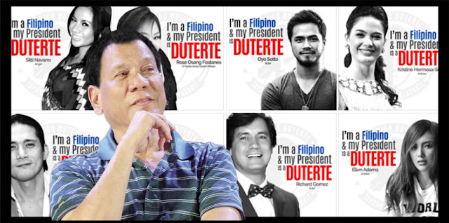 Despite of criticisms, Duterte has the most number of celebrity supporters