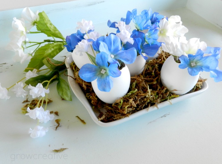 Floral Stuffed Egg Vases Tutorial