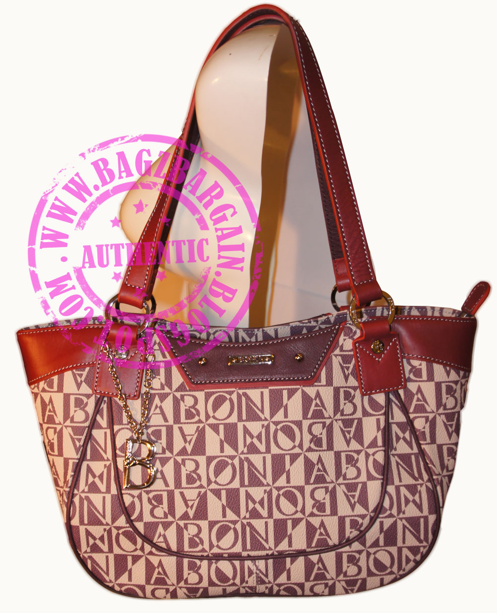 BAGZBARGAIN New Bonia Signature Leather Small Tote Bag Item BMRT1003