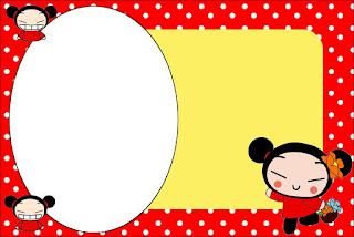 Pucca: Invitaciones para Imprimir Gratis. Para hacer invitaciones, tarjetas, marcos de fotos o etiquetas, para imprimir gratis de Pucca.