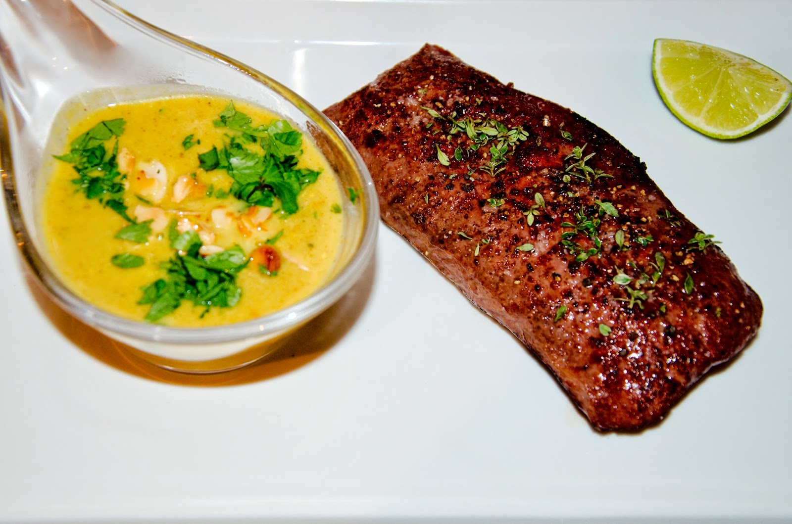 Lemo&amp;#39;s Universe: Blumenkohlsuppe mit Ras El Hanout und Lammlachse Sous Vide