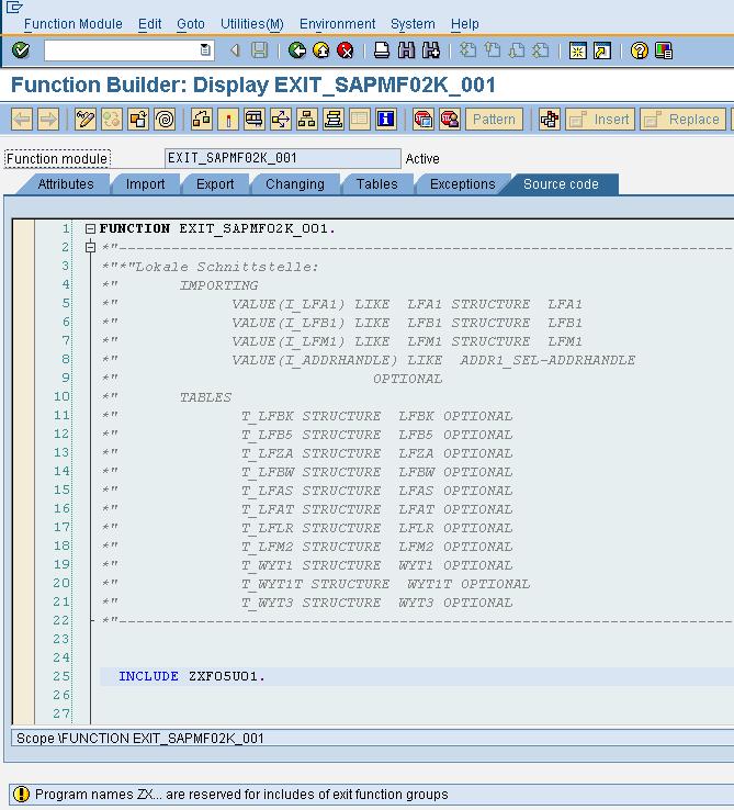 SAP ABAP 4 Tutorial Function Exit or Customer Exit