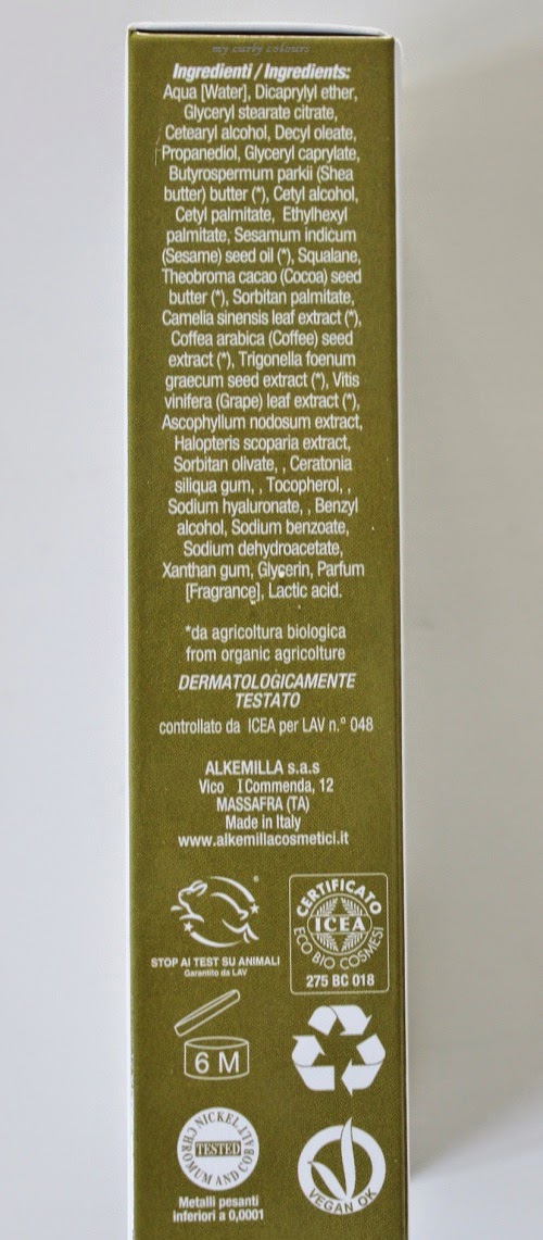 INCI Crema Viso Antiage Alkemilla