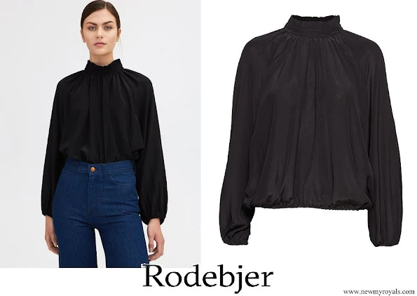 Crown Princess Victoria wore RODEBJER Groa Silk blouse