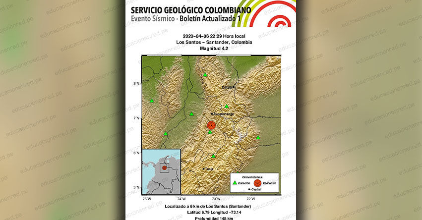 Temblor en Colombia de Magnitud 4.2 (Hoy Lunes 6 Abril 2020) Terremoto - Sismo - Epicentro - Los Santos - Santander - En Vivo Twitter - Facebook - www.sgc.gov.co Temblor en Colombia de Magnitud 4.2 (Hoy Lunes 6 Abril 2020) Terremoto - Sismo - Epicentro - Los Santos - Santander - En Vivo Twitter - Facebook - www.sgc.gov.co