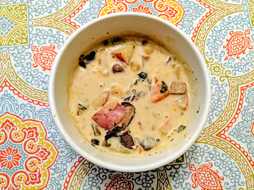 The Foraged Foodie Vegetarian, foraged oyster mushroom chowder
