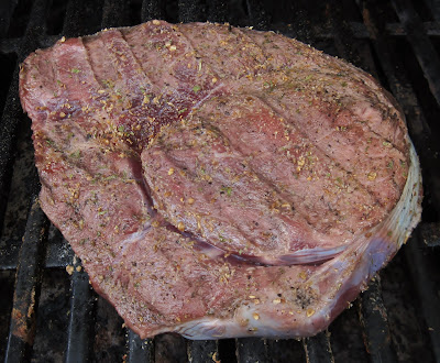 searing beef roast on grill