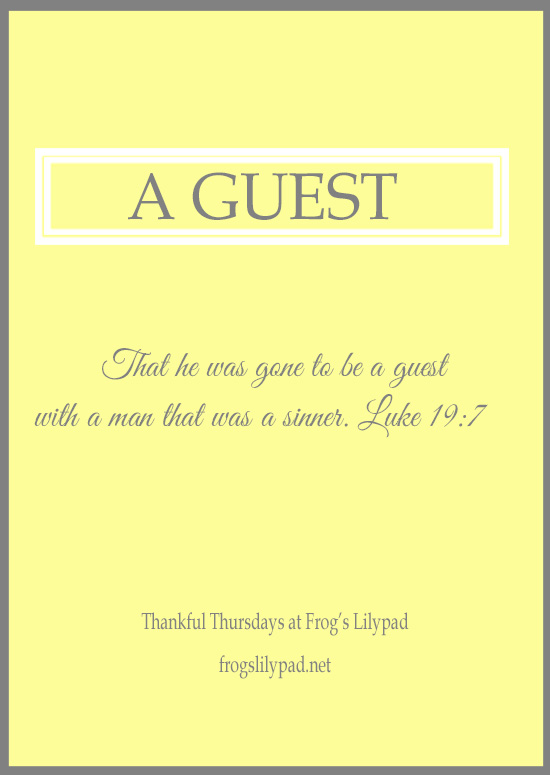 Frog's Lilypad: A Guest -Jesus wants to be more than just a guest. Of all the guests we can have enter our lives, only One is worthy to be shared with others. l frogslilypad.net