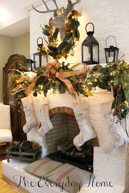 A Woodland Christmas Mantel by The Everyday Home 