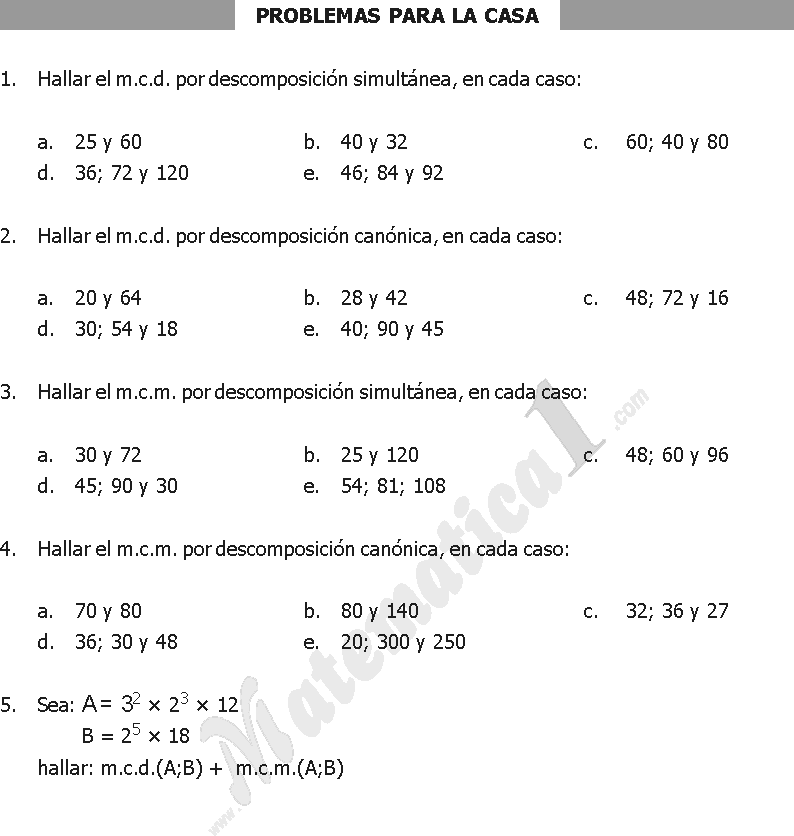 Álbumes 96+ Foto Problemas Resueltos Minimo Comun Multiplo Y Maximo
