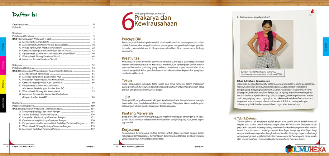 Download Buku Prakarya dan Kewirausahaan Kelas X Semester