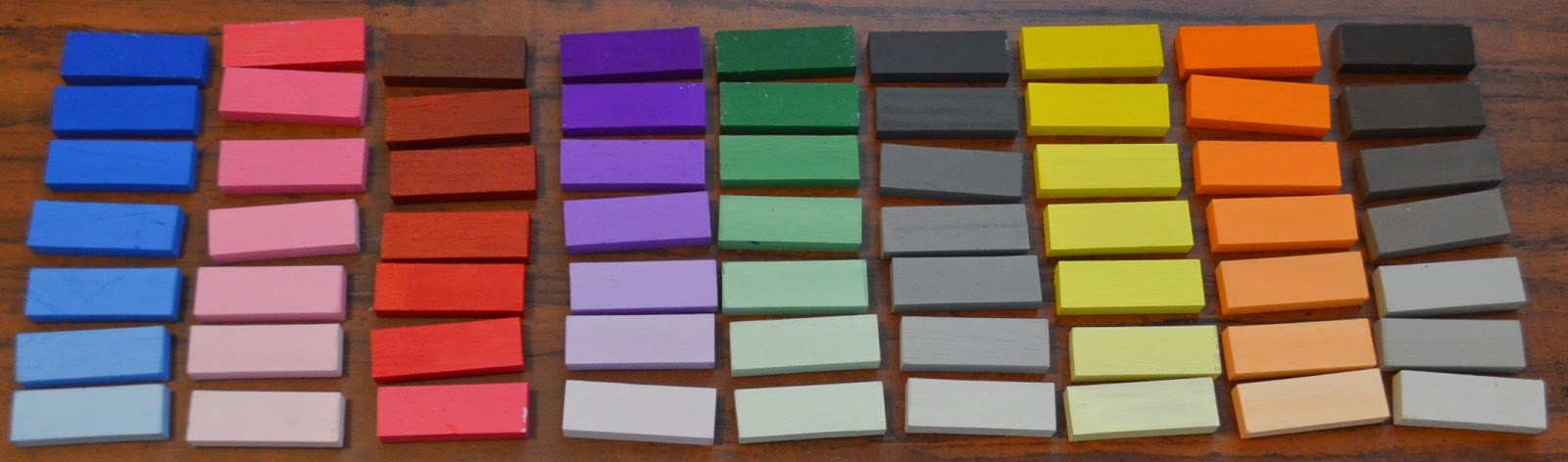 The Practical Mom: DIY Montessori Color Tablets, with Jenga Blocks 