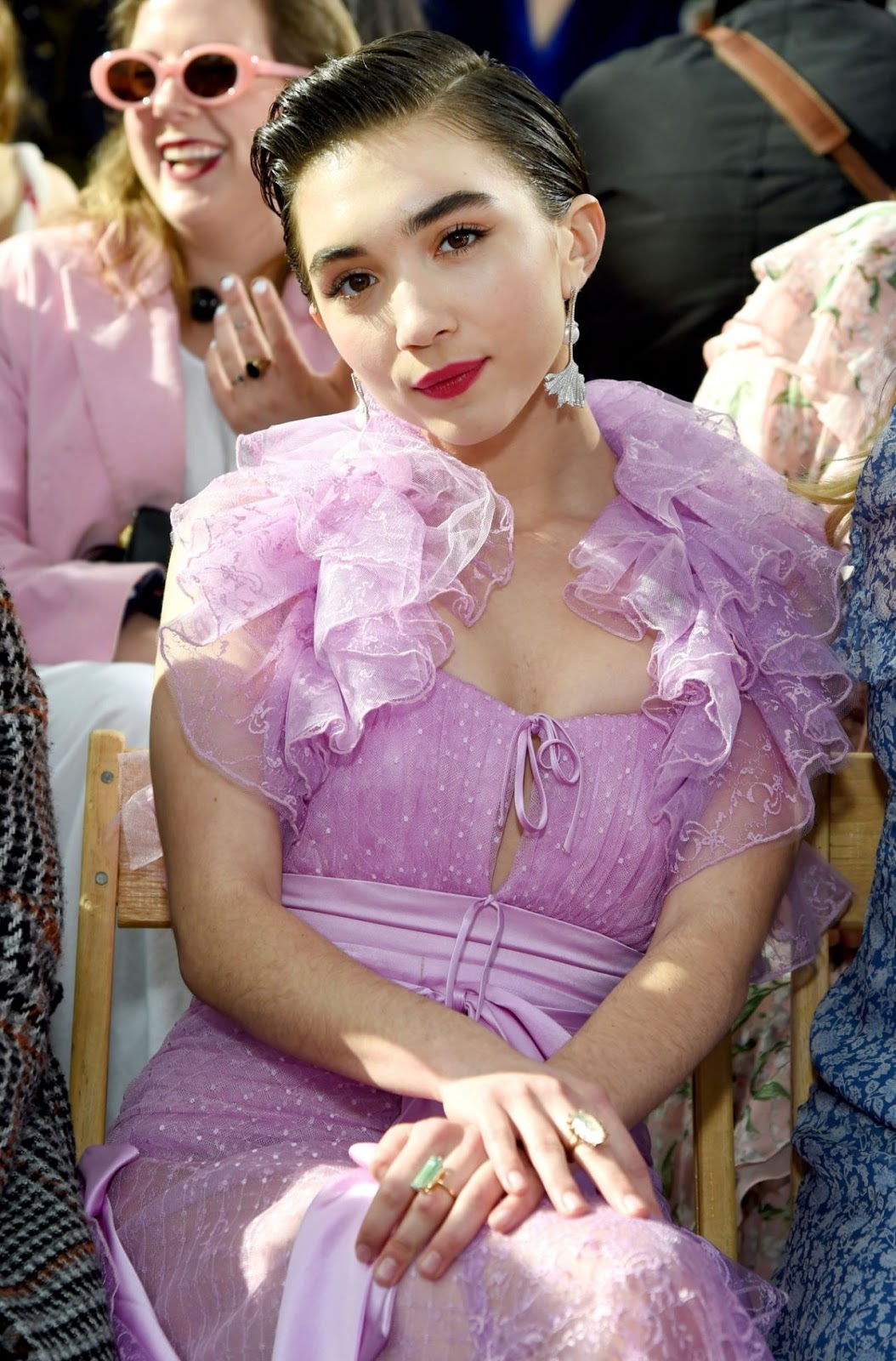 Red Carpet Dresses: Rowan Blanchard - JNSQ Rose Cru Debuts Alongside