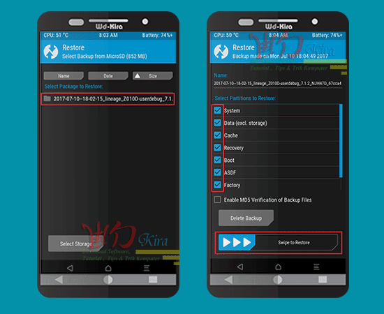 wd-kira cara restore rom android menggunakan twrp, cara backup dan restore android tanpa PC, cara mencadangkan data android tanpa PC atau laptop, Cara mencadangkan ROM atau firmware android dengan mudah dan cepat, cara backup dan restore rom android lengkap disertai gambar
