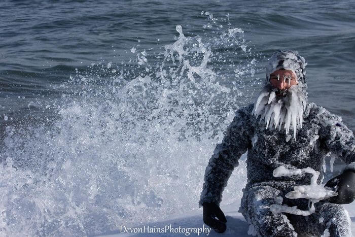 This Is What Happened When A Surfer Attempted To Go Surfing During The Polar Vortex