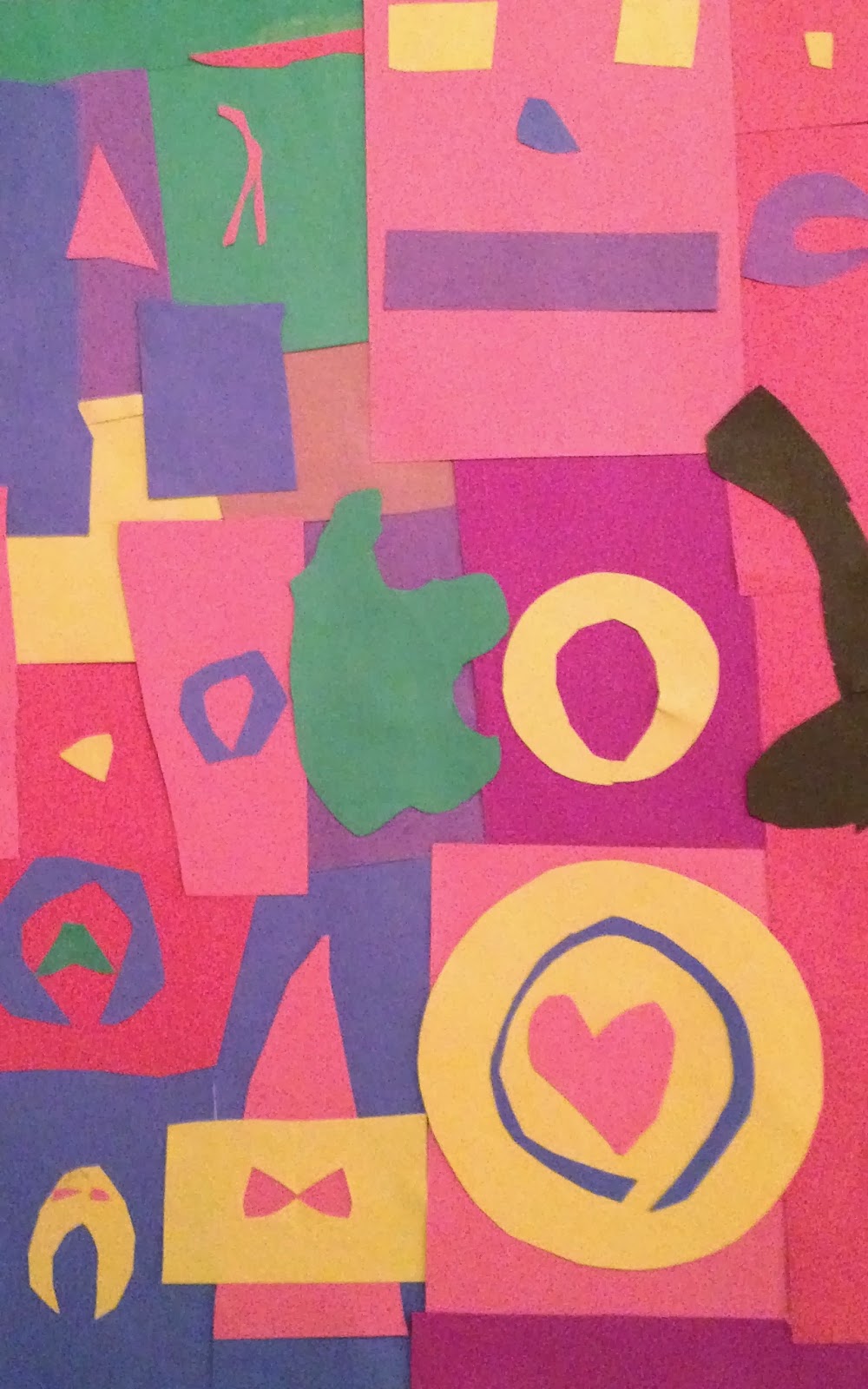 3 shape collage drawings