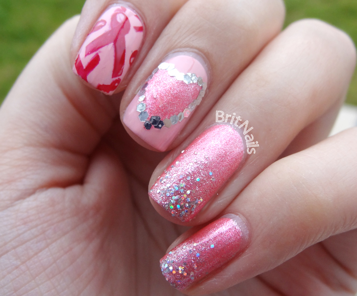 Breast Cancer Awareness Nail Art Brit Nails