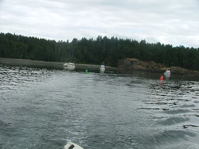 Shallow Bay entrance buoys on Sucia Island