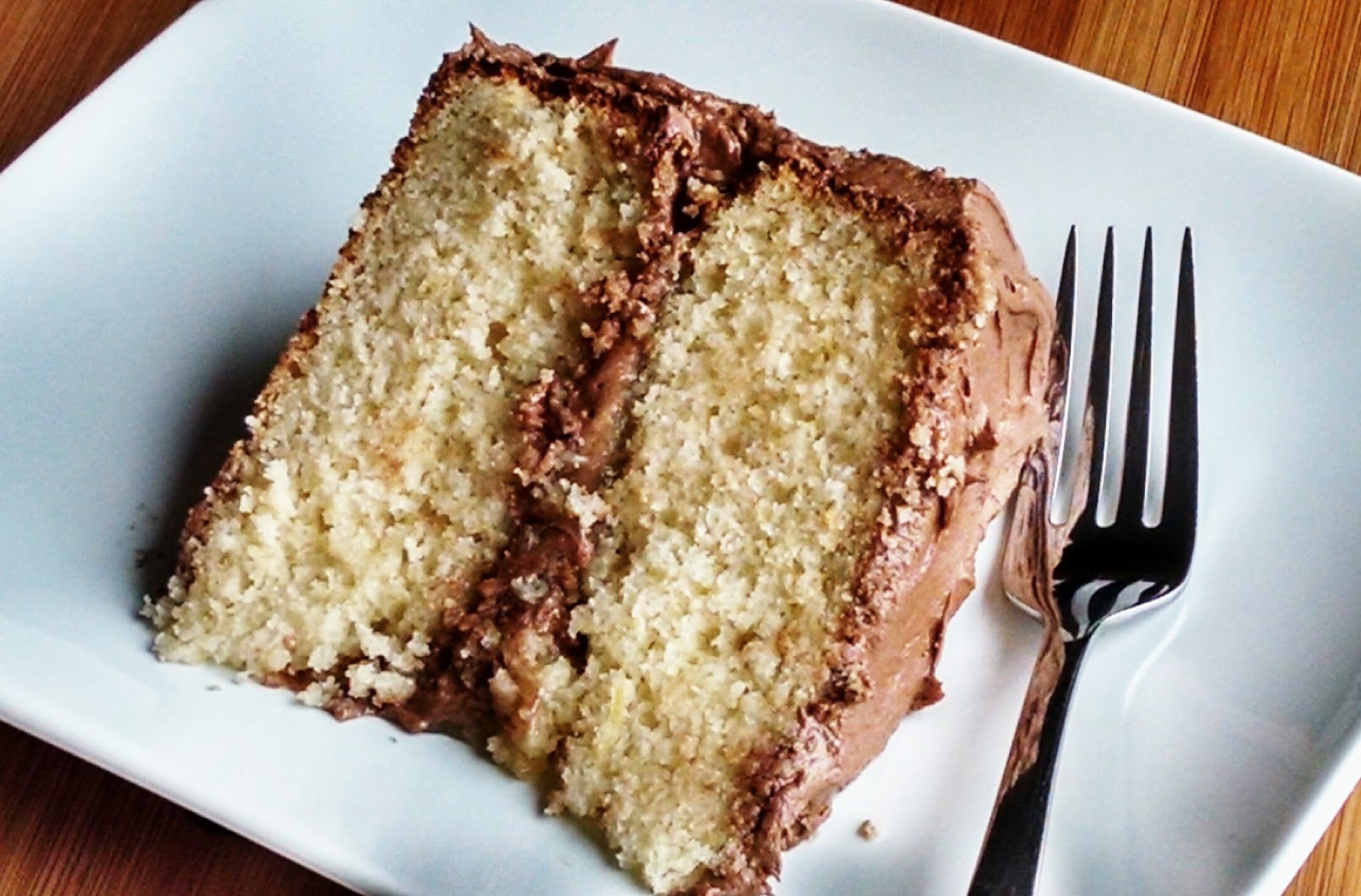 Cardamommy and Coriaunty Lemon Cake with Chocolate Lemon Frosting