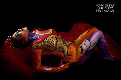 bodypaint chile cuerpos pintados