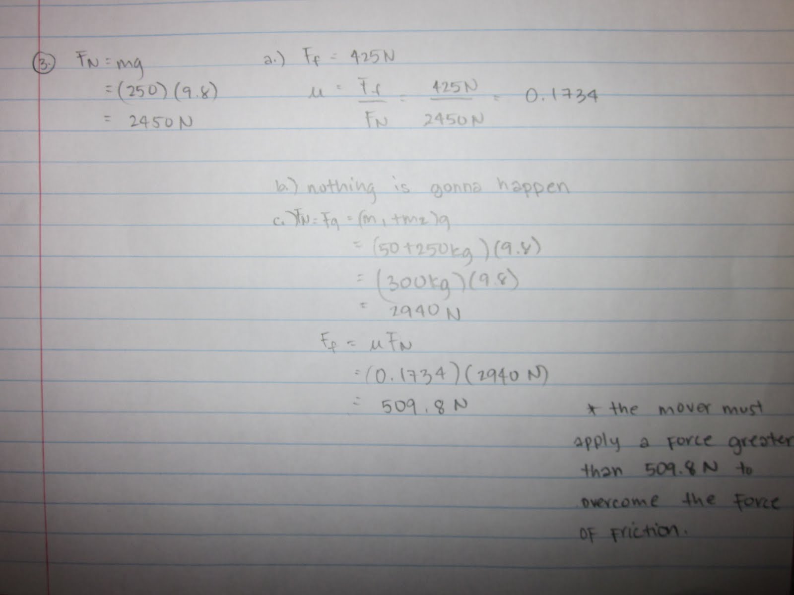 Physics1202-2010: Frictional Forces