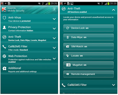 Aplikasi Antivirus Android Terbaik - Kaspersky Mobile Security