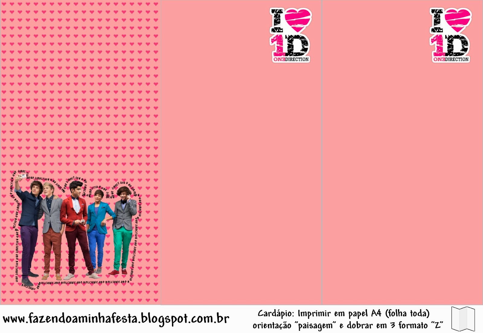 One Direction: Imprimibles para Fiestas Gratis.