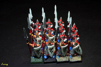 Regimiento de lanceros altos elfos de la 4ª edición de Warhammer Fantasy Battle