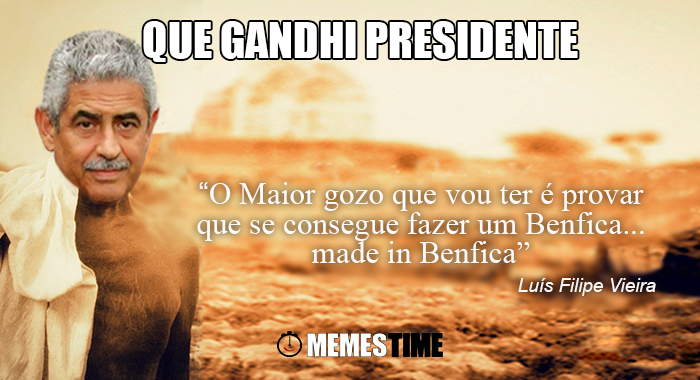 Luís Filipe Vieira, Presidente do Benfica em entrevista à TVI by MemesTime.com (fotos base: hdwallpapersrocks.com & obelovoardaaguia.blogspot.com) Memes Time - Luís Filipe Vieira, Presidente do Benfica em entrevista à TVI – Que Gandhi Presidente