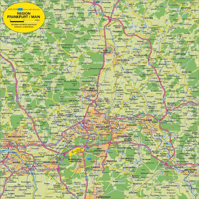 Map of Frankfurt region