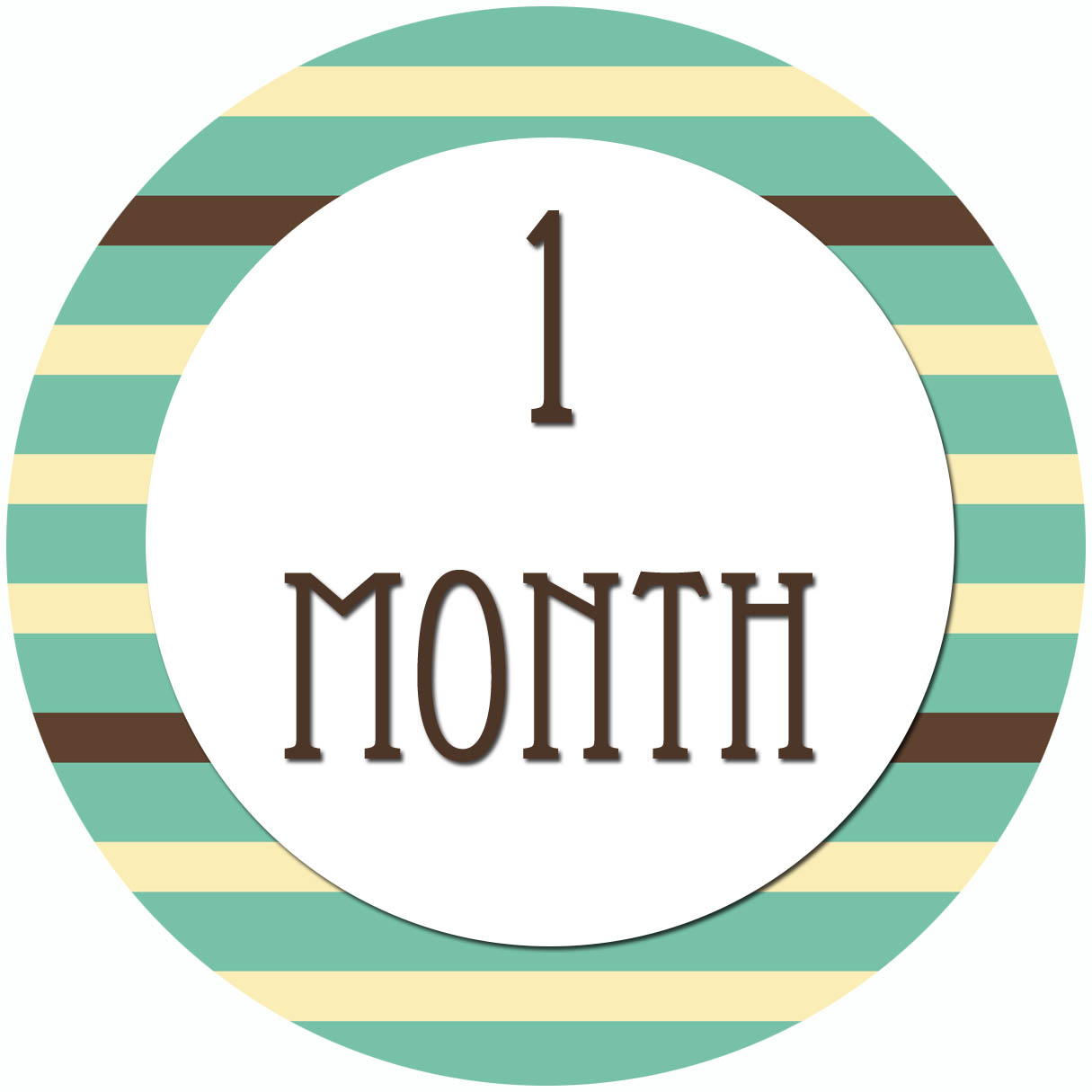 Free Printable Baby Month Stickers