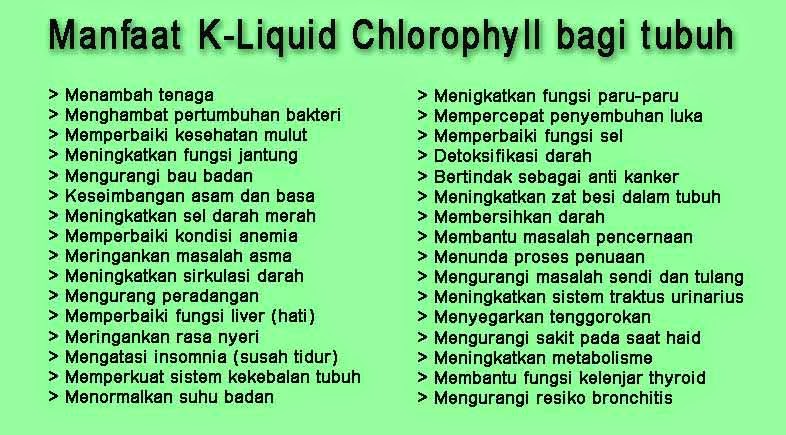 Kebaikan chlorophyll