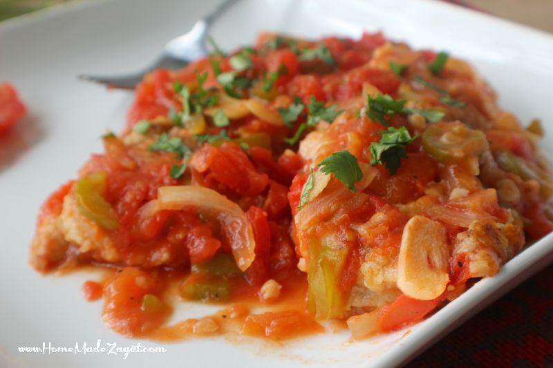 Tilapia smothered in Tomato Sauce