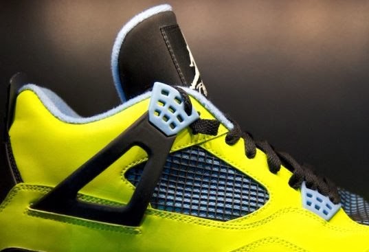 THE SNEAKER ADDICT: Air Jordan 4 IV Yellow/Blue Sample Sneaker (New Images)